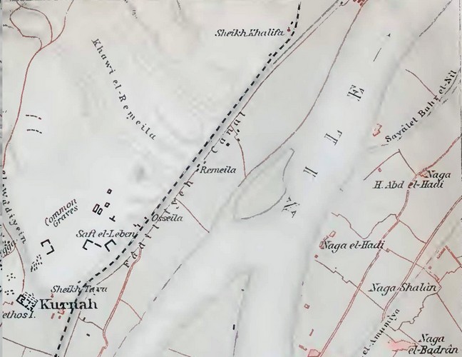 Baedeker Thebes Map 1914