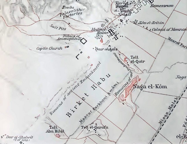 Baedeker Thebes Map 1914